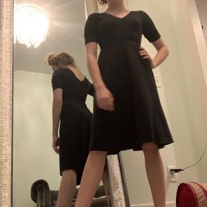 Black Knee Length Dress w/ Pockets